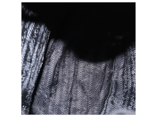 Mochila PRADA em nylon e couro preto prata autêntica 151999 - vista 11