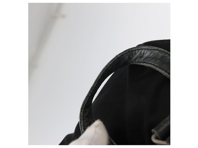 Mochila PRADA em nylon e couro preto prata autêntica 151999 - vista 14