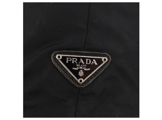 Mochila PRADA em nylon e couro preto prata autêntica 151999 - vista 20