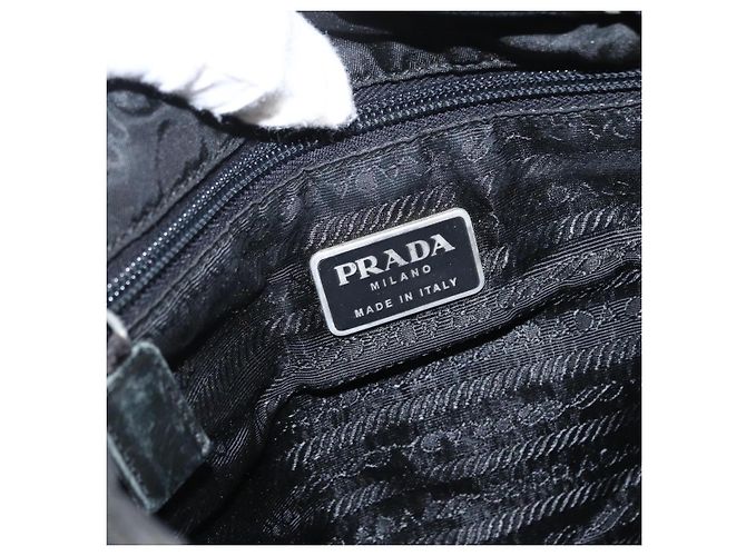 Mochila PRADA em nylon e couro preto prata autêntica 151999 - vista 23
