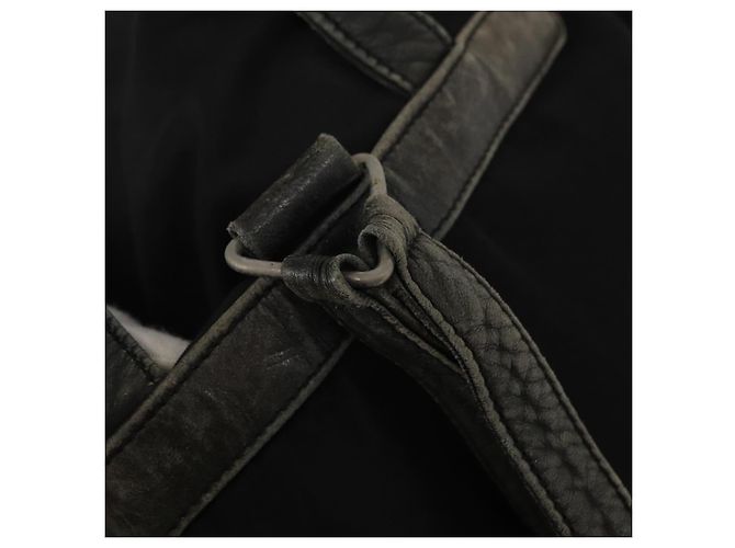 Mochila PRADA em nylon e couro preto prata autêntica 151999 - vista 8