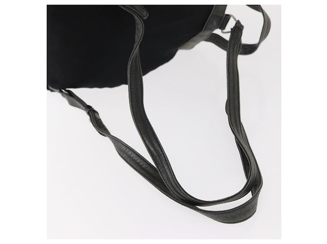 Mochila PRADA em nylon e couro preto prata autêntica 151999 - vista 9