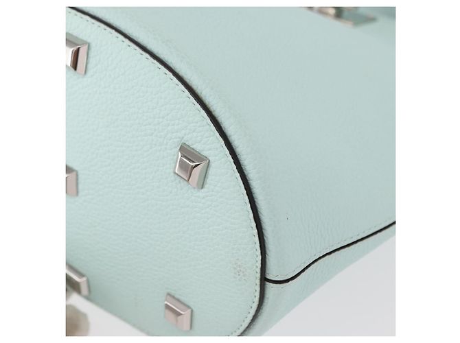 Salvatore Ferragamo Borsa a Spalla Gancini in Pelle Azzurro Chiaro Argento Auth 153957 Blu chiaro - vista 15