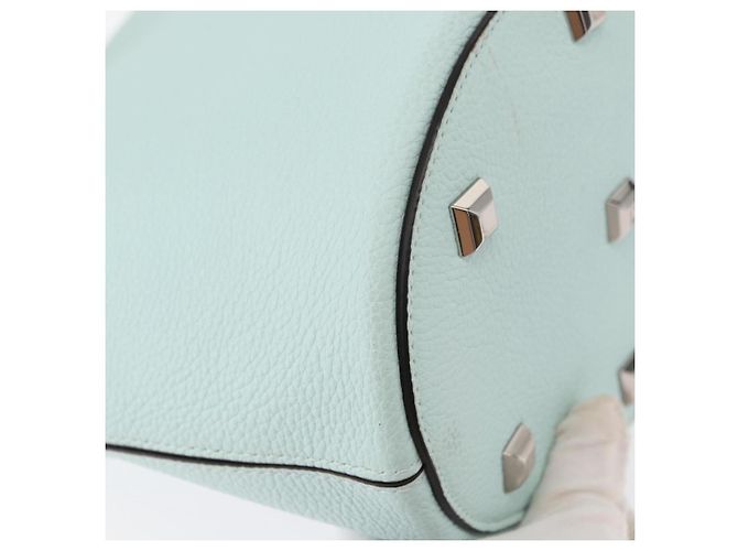 Salvatore Ferragamo Borsa a Spalla Gancini in Pelle Azzurro Chiaro Argento Auth 153957 Blu chiaro - vista 16