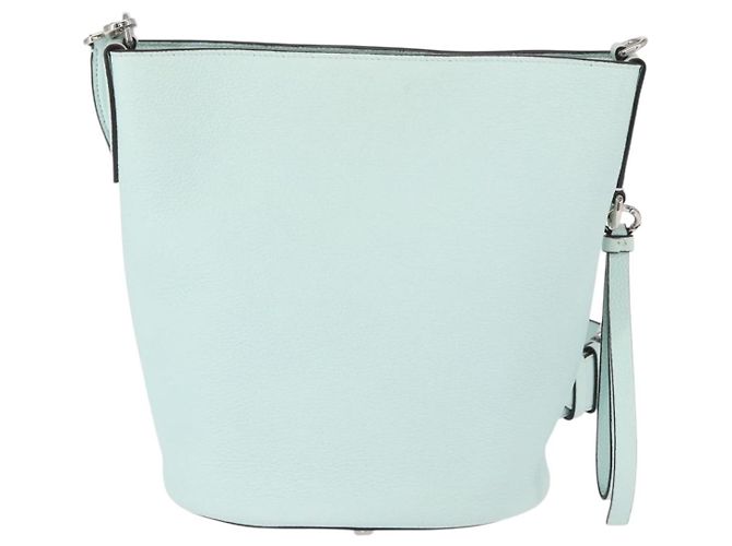 Salvatore Ferragamo Borsa a Spalla Gancini in Pelle Azzurro Chiaro Argento Auth 153957 Blu chiaro - vista 3
