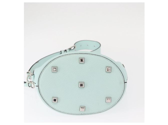 Salvatore Ferragamo Borsa a Spalla Gancini in Pelle Azzurro Chiaro Argento Auth 153957 Blu chiaro - vista 6