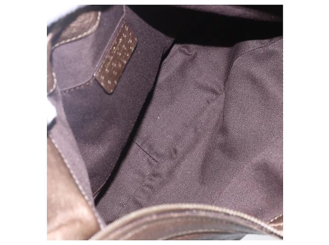 Borsa a Spalla Gancini in Pelle Marrone Oro Auth BA8420 di Salvatore Ferragamo D'oro - vista 11