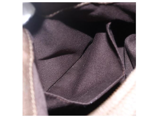 Borsa a Spalla Gancini in Pelle Marrone Oro Auth BA8420 di Salvatore Ferragamo D'oro - vista 19