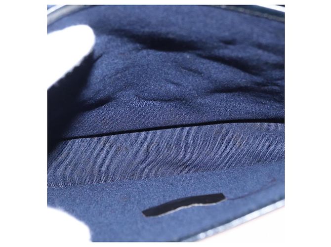 BORSO A SPALLA CÉLINE C SULKY CARRIAGE IN CANVAS E PELLE BLU NAVY ORO AUTH 153832 D'oro - vista 21