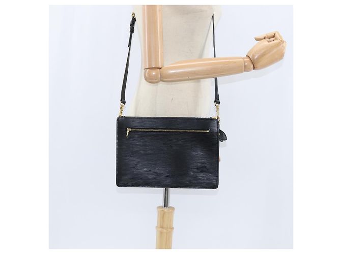 LOUIS VUITTON Epi Angian Shoulder Bag 2way Black M52112 LV Auth 147253 - view 22