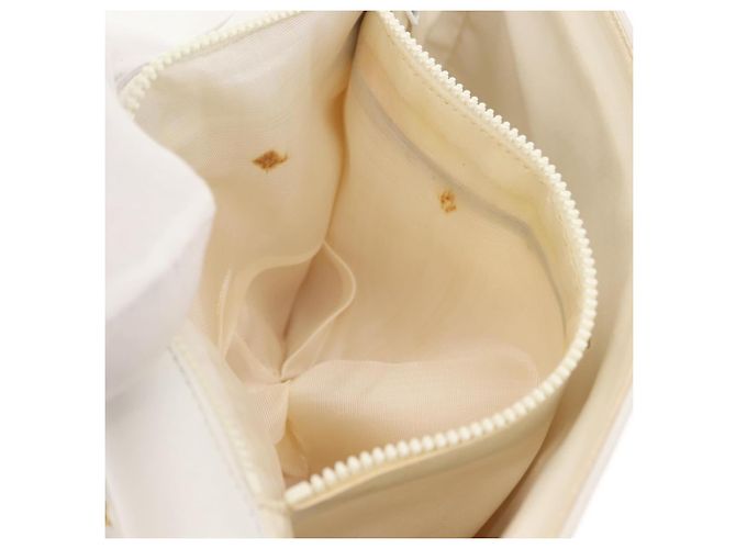 Céline Borsa a Spalla in Pelle Bianca e Oro Auth BA7313 Bianco D'oro - vista 11