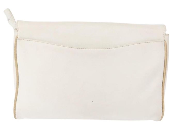 Céline Borsa a Spalla in Pelle Bianca e Oro Auth BA7313 Bianco D'oro - vista 2