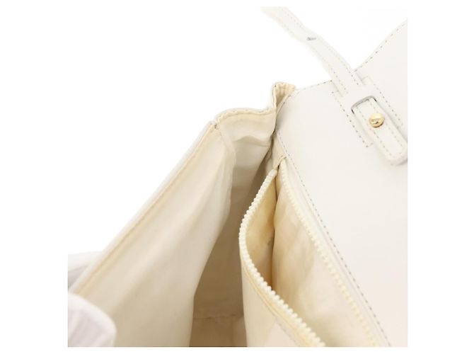 Céline Borsa a Spalla in Pelle Bianca e Oro Auth BA7313 Bianco D'oro - vista 20