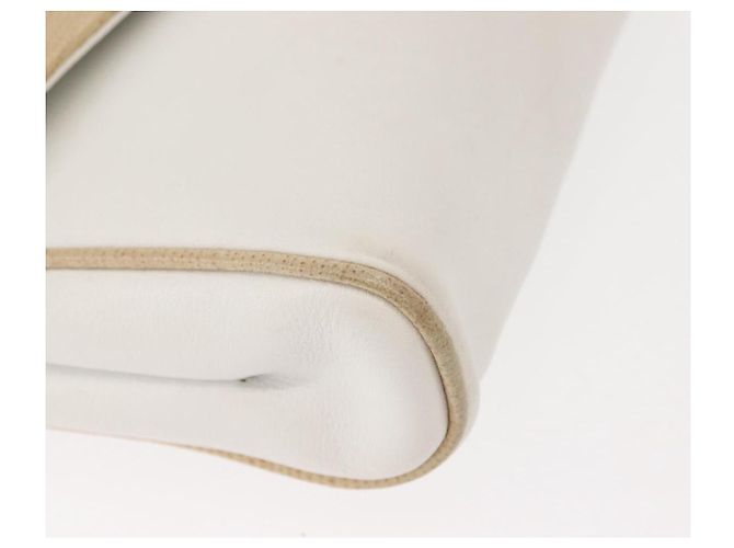 Céline Borsa a Spalla in Pelle Bianca e Oro Auth BA7313 Bianco D'oro - vista 9