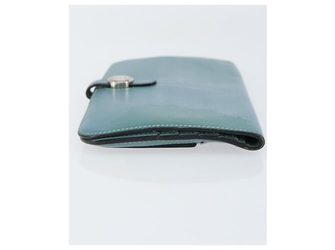 Hermès HERMES Dogon Lange Geldbörse Leder Hellblau Silber Auth am9479 - Ansicht 3