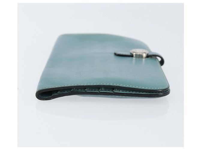 Hermès HERMES Dogon Lange Geldbörse Leder Hellblau Silber Auth am9479 - Ansicht 4