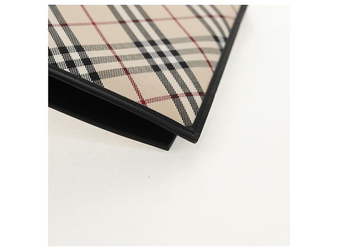 Custodia per pianificatore in tela e pelle a quadri Nova di BURBERRY beige e nera 146241 Auth am9392V - vista 15