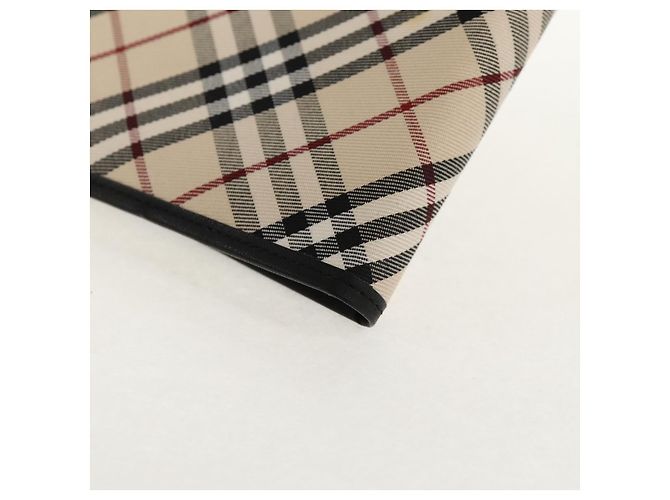Custodia per pianificatore in tela e pelle a quadri Nova di BURBERRY beige e nera 146241 Auth am9392V - vista 16