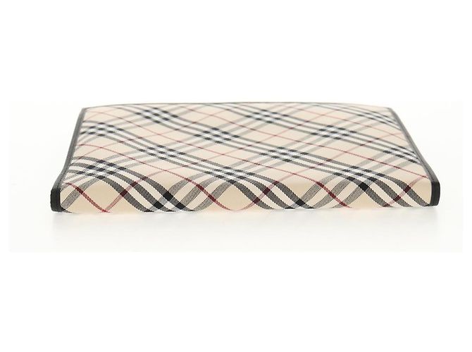 Custodia per pianificatore in tela e pelle a quadri Nova di BURBERRY beige e nera 146241 Auth am9392V - vista 4