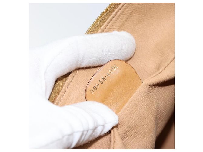 Gucci Borsa a Spalla Micro GG Supreme PVC Beige Oro 001 58 4001 Auth 149982 D'oro - vista 12