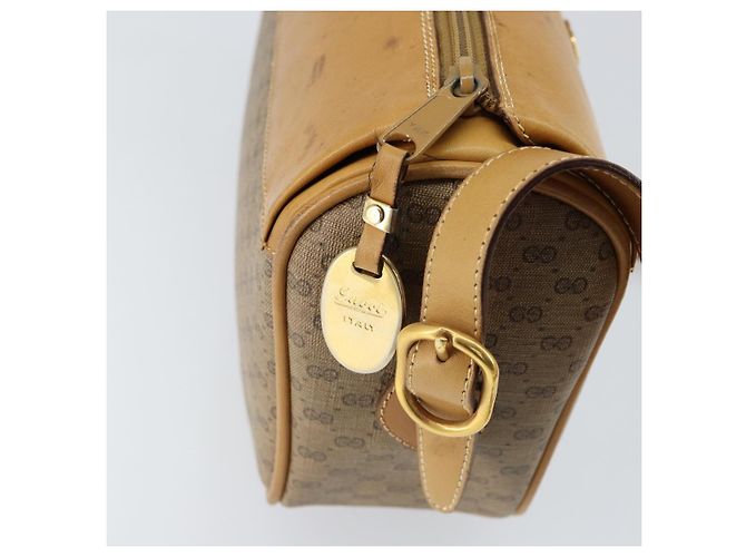 Gucci Borsa a Spalla Micro GG Supreme PVC Beige Oro 001 58 4001 Auth 149982 D'oro - vista 19