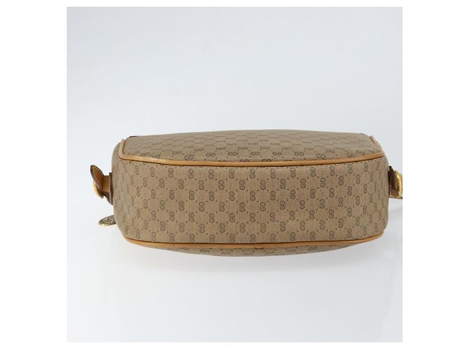 Gucci Borsa a Spalla Micro GG Supreme PVC Beige Oro 001 58 4001 Auth 149982 D'oro - vista 5