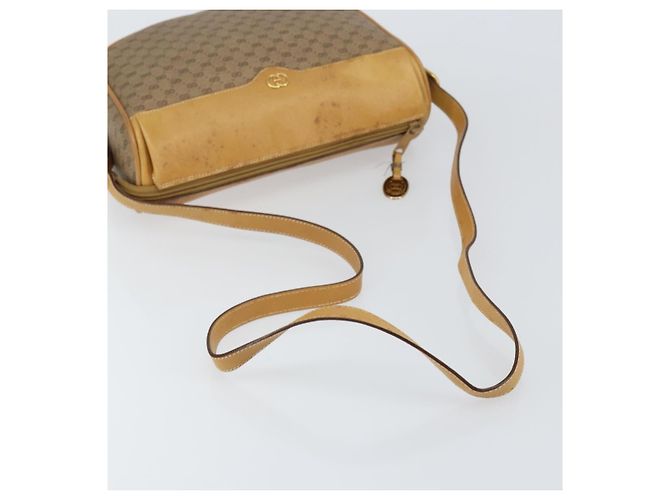 Gucci Borsa a Spalla Micro GG Supreme PVC Beige Oro 001 58 4001 Auth 149982 D'oro - vista 7
