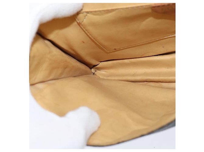Céline Borsa a Spalla in Tela Macadam CELINE in Pelle PVC Marrone Oro Auth 150050 D'oro - vista 20