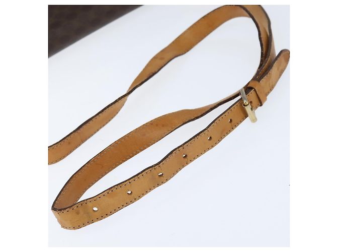 Céline Borsa a Spalla in Tela Macadam CELINE in Pelle PVC Marrone Oro Auth 150050 D'oro - vista 7