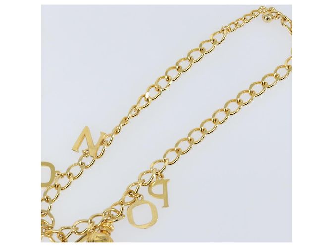 Collana a catena Christian Dior in metallo dorato Auth am9415V - vista 9