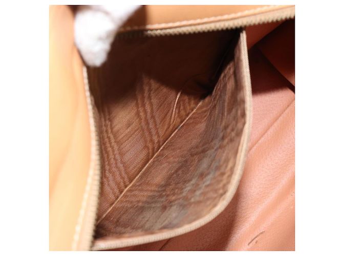Céline Borsa a Spalla in Tela Macadam CELINE PVC Beige Oro Auth gh1092 D'oro - vista 11