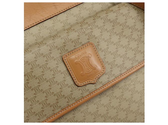 Céline Borsa a Spalla in Tela Macadam CELINE PVC Beige Oro Auth gh1092 D'oro - vista 18
