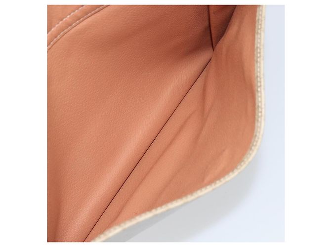 Céline Borsa a Spalla in Tela Macadam CELINE PVC Beige Oro Auth gh1092 D'oro - vista 22