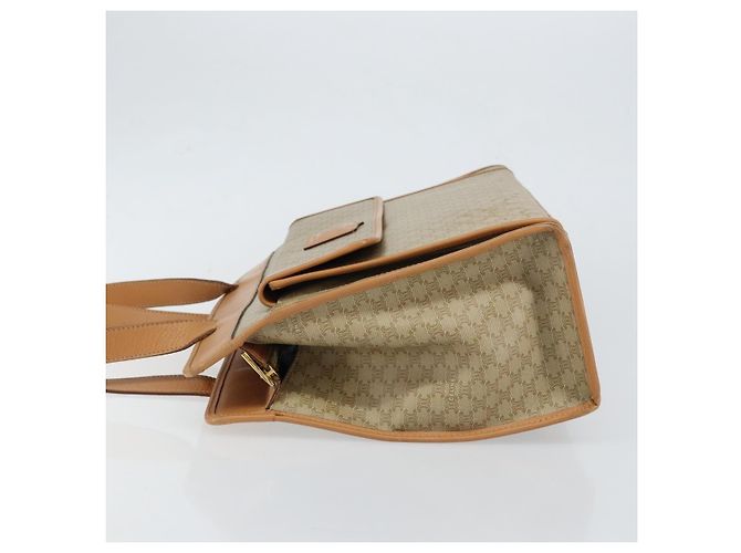 Céline Borsa a Spalla in Tela Macadam CELINE PVC Beige Oro Auth gh1092 D'oro - vista 4