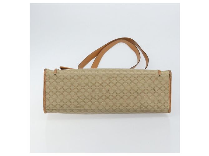 Céline Borsa a Spalla in Tela Macadam CELINE PVC Beige Oro Auth gh1092 D'oro - vista 5