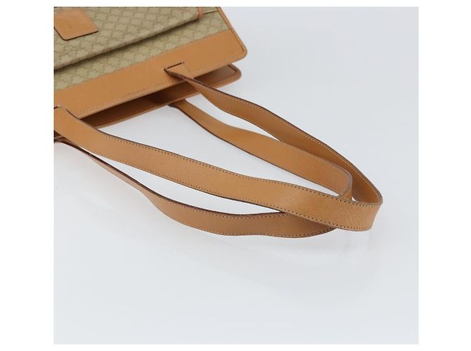 Céline Borsa a Spalla in Tela Macadam CELINE PVC Beige Oro Auth gh1092 D'oro - vista 7