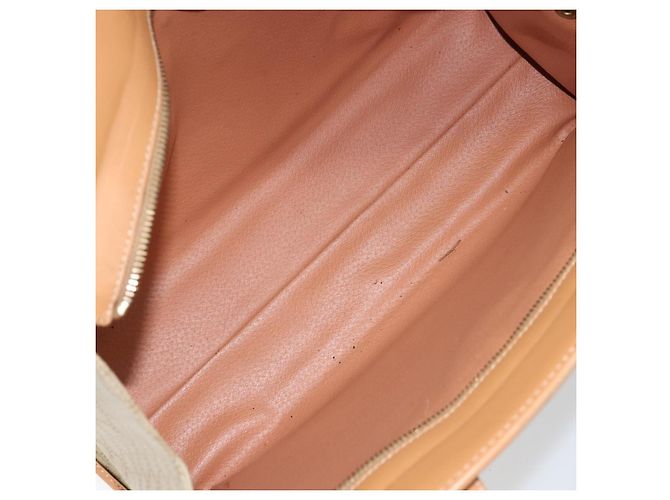 Céline Borsa a Spalla in Tela Macadam CELINE PVC Beige Oro Auth gh1092 D'oro - vista 9