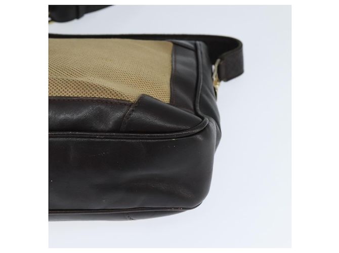 Céline Borsa a Spalla CELINE in Tela Beige Oro Auth 149192 D'oro - vista 14