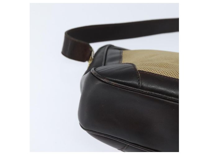 Céline Borsa a Spalla CELINE in Tela Beige Oro Auth 149192 D'oro - vista 9