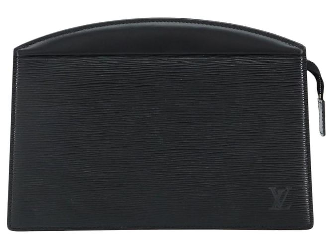LOUIS VUITTON Pochette Crete Epi Nera M48402 LV Auth 150132 Nero - vista 13