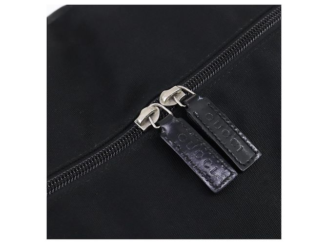 Borsa Boston GUCCI in nylon nero argento 012 0389 Auth bs29901 - vista 10