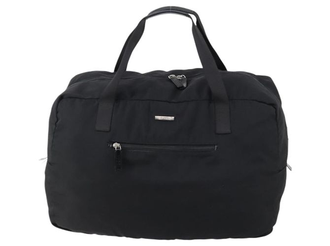 Borsa Boston GUCCI in nylon nero argento 012 0389 Auth bs29901 - vista 13