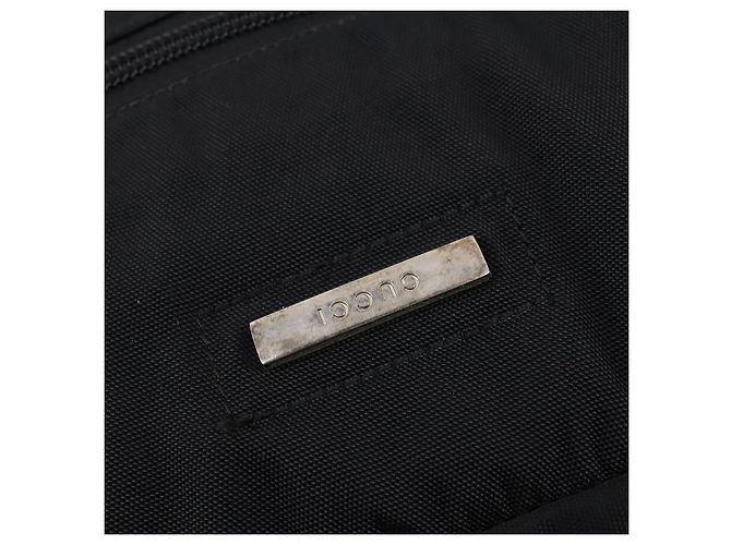 Borsa Boston GUCCI in nylon nero argento 012 0389 Auth bs29901 - vista 18