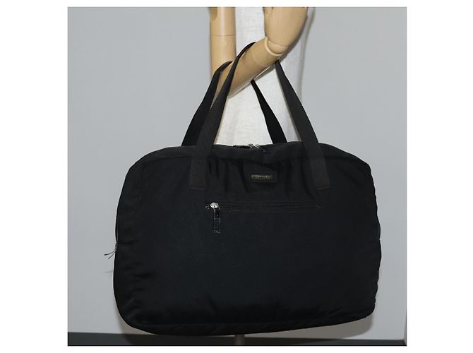 Borsa Boston GUCCI in nylon nero argento 012 0389 Auth bs29901 - vista 21