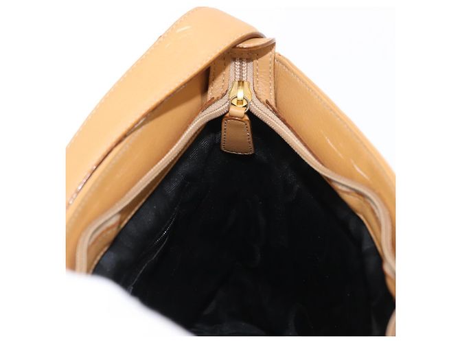 Borsa a Spalla Salvatore Ferragamo in Pelle Beige Oro Auth gh1110 D'oro - vista 18