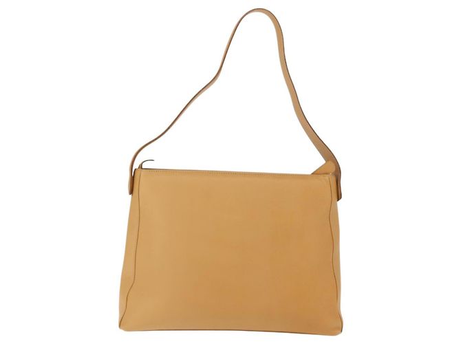 Borsa a Spalla Salvatore Ferragamo in Pelle Beige Oro Auth gh1110 D'oro - vista 2