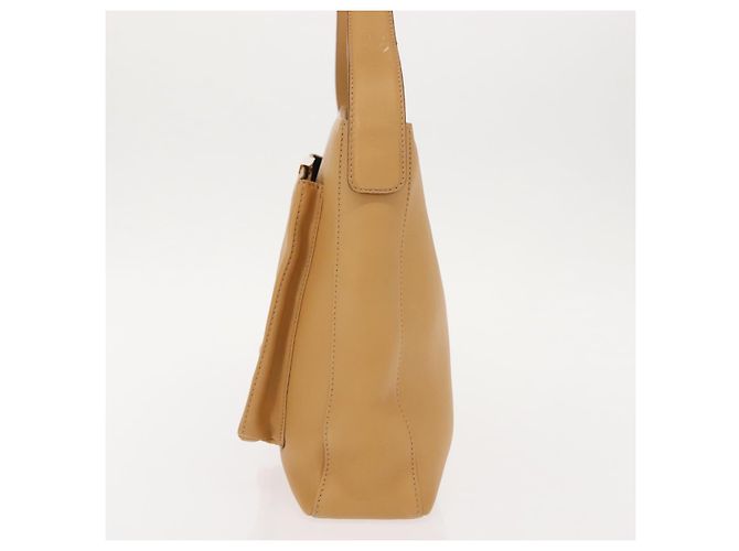 Borsa a Spalla Salvatore Ferragamo in Pelle Beige Oro Auth gh1110 D'oro - vista 3