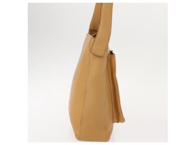 Borsa a Spalla Salvatore Ferragamo in Pelle Beige Oro Auth gh1110 D'oro - vista 4