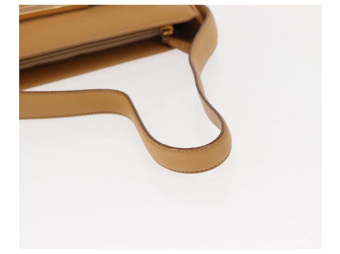 Borsa a Spalla Salvatore Ferragamo in Pelle Beige Oro Auth gh1110 D'oro - vista 7