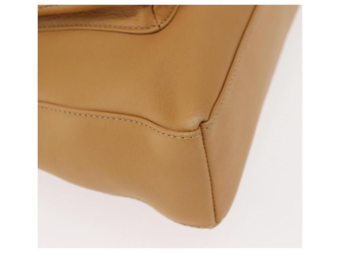 Borsa a Spalla Salvatore Ferragamo in Pelle Beige Oro Auth gh1110 D'oro - vista 9